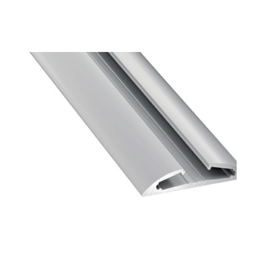 Perfil de Alumínio de Superfície Semicircular 2 m Cinza para Dupla Fita LED Até 12mm 