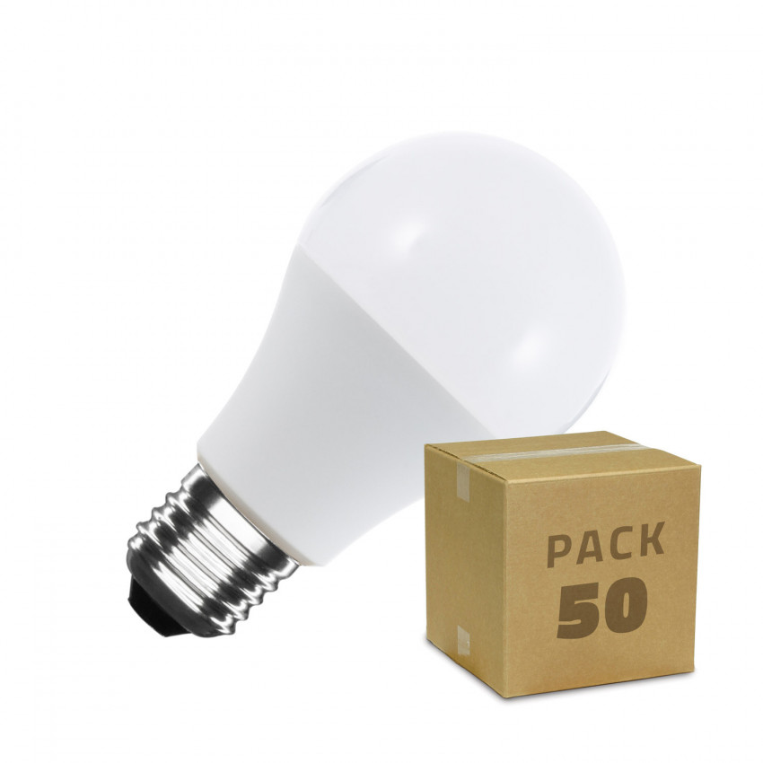 Producto de Caja de 50 Bombillas LED E27 A60 7W Blanco Frío