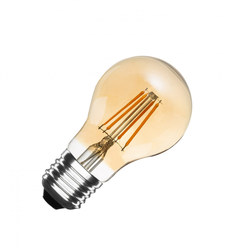 Lâmpada Filamento LED E27 6W 550 lm A60 Regulável Gold