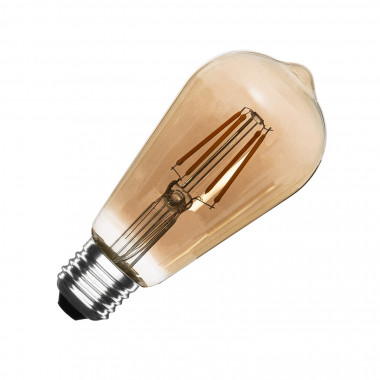 Lâmpada Filamento LED E27 6W 495 lm ST58 Regulável Smoke