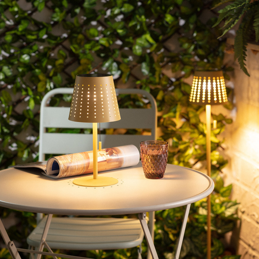 Produto de Candeeiro de Mesa Solar Exterior LED 3W Portatil com Bateria USB Recarregável Banate 