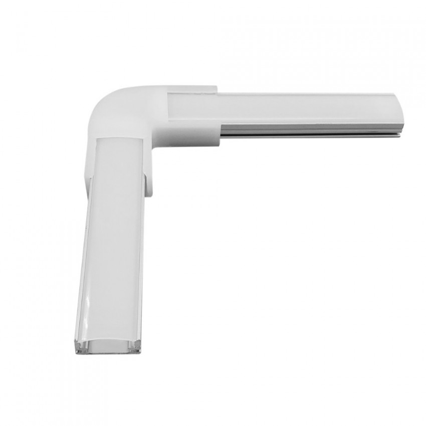 Producto de Unión en L para Perfil de Aluminio de Superficie para Tiras Dobles hasta 20 mm