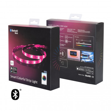 Kit Tiras LED RGB 5V DC 30LED/m con USB para Televisión 2m IP65