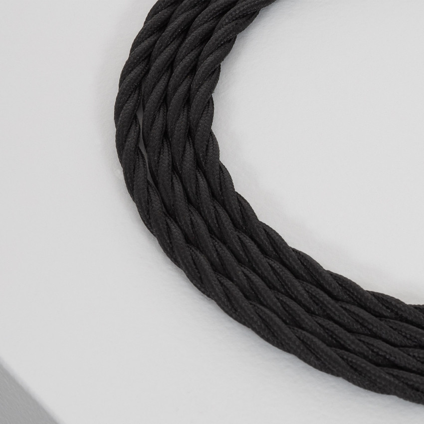 Producto de Cable Textil Eléctrico Trenzado Negro