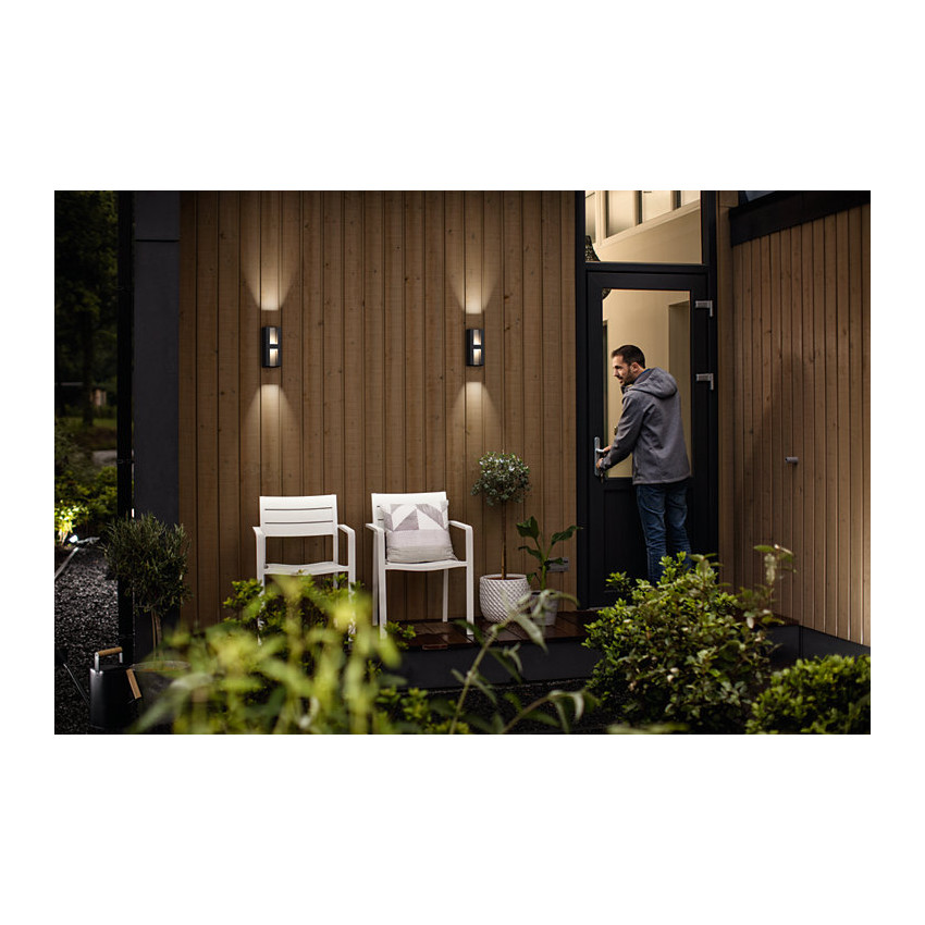 Produto de Aplique de Parede Exterior LED Iluminação Dupla Regulável 2x4.5W PHILIPS Shadow
