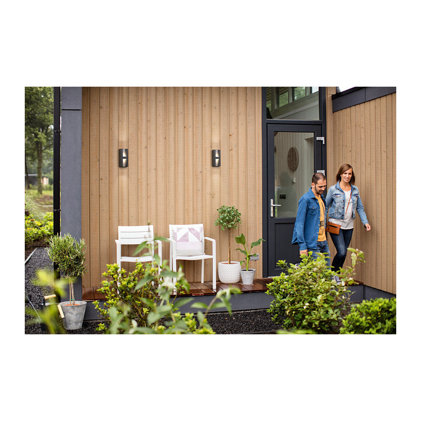 Produto de Aplique de Parede Exterior LED Iluminação Dupla Regulável 2x4.5W PHILIPS Shadow