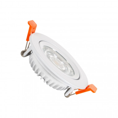 Foco Downlight LED 5W COB Superslim Direcionável Circular Branco Corte Ø75 mm CRI90 Expert Color No Flicker