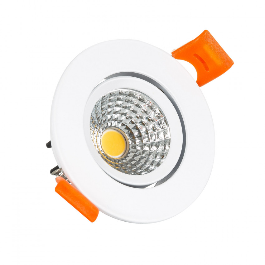 Producto de Foco Downlight LED 5W COB Direccionable Circular Blanco Corte Ø 70 mm CRI92 Expert Color