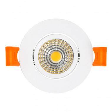 Produto de Foco LED Downlight LED 5W COB Direcionável Circular Branco Corte Ø 70 mm CRI92 Expert Color