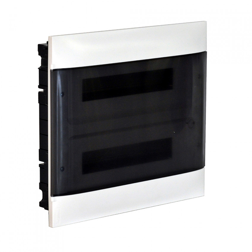Producto de Caja de Empotrar Practibox S para Tabiques Convencionales Puerta Transparente 2x12 Módulos LEGRAND 135052