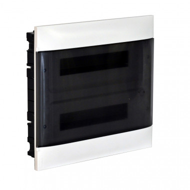 Caja de Empotrar Practibox S para Tabiques Convencionales Puerta Transparente 2x18 Módulos LEGRAND 137057
