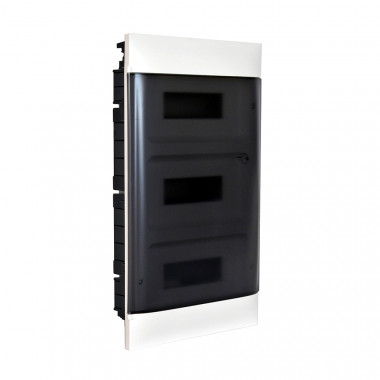 Caixa de Encastrar Practibox S para Divisórias Pré-fabricadas Porta Transparente 3x12 Módulos LEGRAND 135073