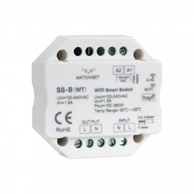 Produto de Interruptor de LED WiFi RF compatível com botão de pressão