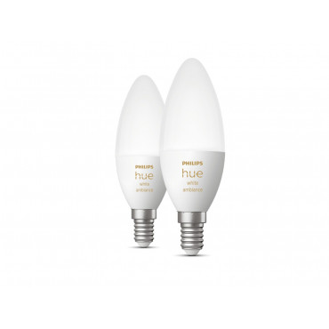 Product Pack 2 Lâmpadas Inteligentes LED E14 5.2W 470 lm B39 PHILIPS Hue White
