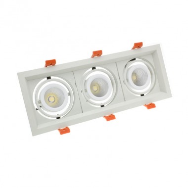 Foco Downlight LED CREE-COB Direccionável Madison 3x10W LIFUD (UGR 19) Corte 295x110 mm
