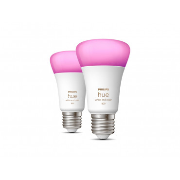 Product Pack 2 Lâmpadas Inteligentes LED E27 6.5W 570 lm A60 PHILIPS Hue White