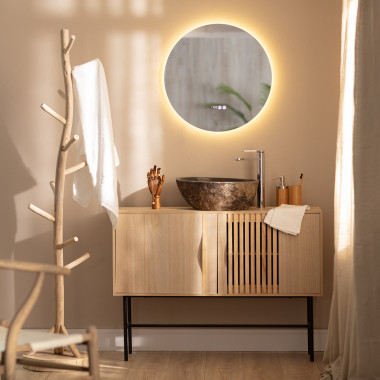 Espejo Baño con Luz LED Ø60 cm Stiniva Seleccionable (Cálido-Neutro-Frío)  120º