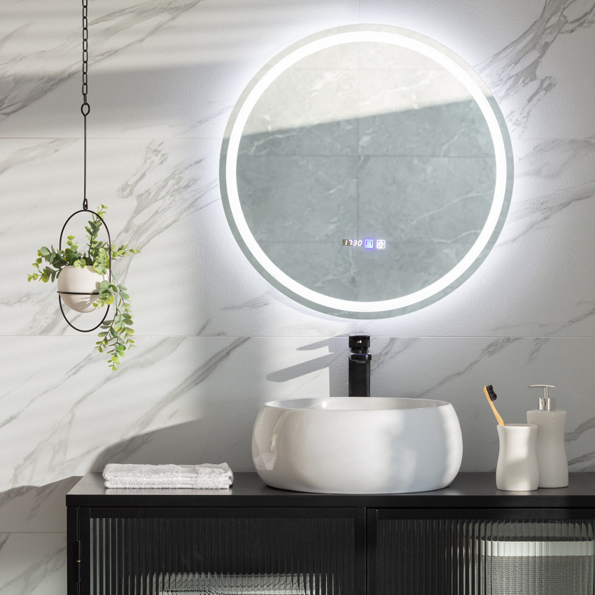 Producto de Espejo Baño con Luz LED Ø60 cm Stiniva 