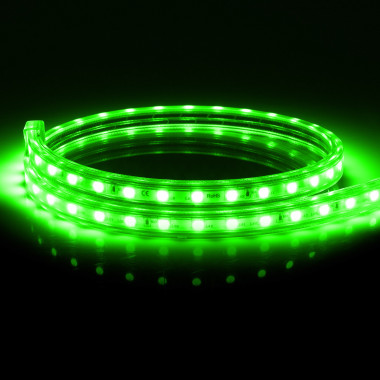 Producto de Bobina de Tira LED Regulable 220V AC 60 LED/m 50m Verde IP65 Ancho 14mm Corte cada 100 cm