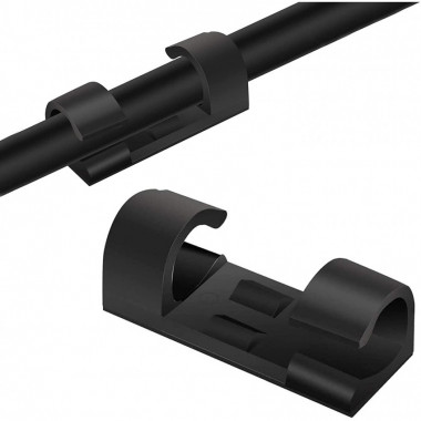 Producto de Pack 20 Grapas Clip Autoadhesivo Organizador Para Cable Ø 10mm