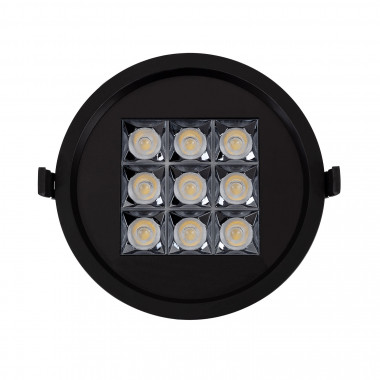 Produto de Foco Downlight LED Circular 30W (UGR17)  Preto Corte Ø 205 mm  