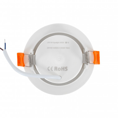 Produto de Foco Downlight LED 5W Solid COB Direccionável Circular Branco Corte Ø 75 mm