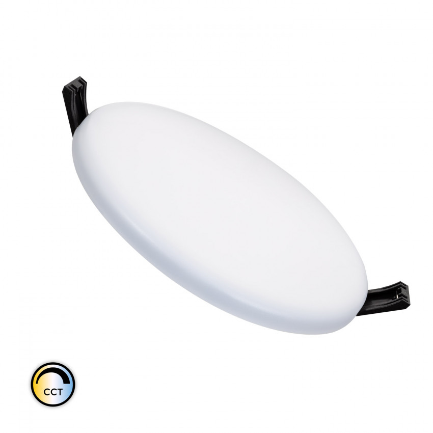 Placa LED 12W CCT Seleccionable Circular Slim Surface Corte Ø 135 mm IP54  