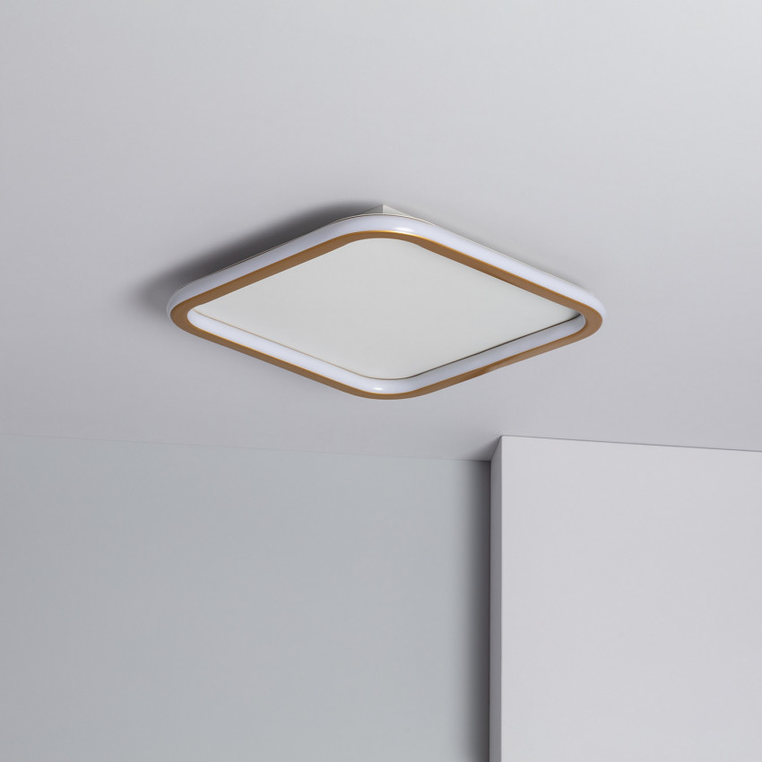 Produto de Plafón LED 30W Quadrado Metal 410x410 mm CCT Seleccionável Allharo      