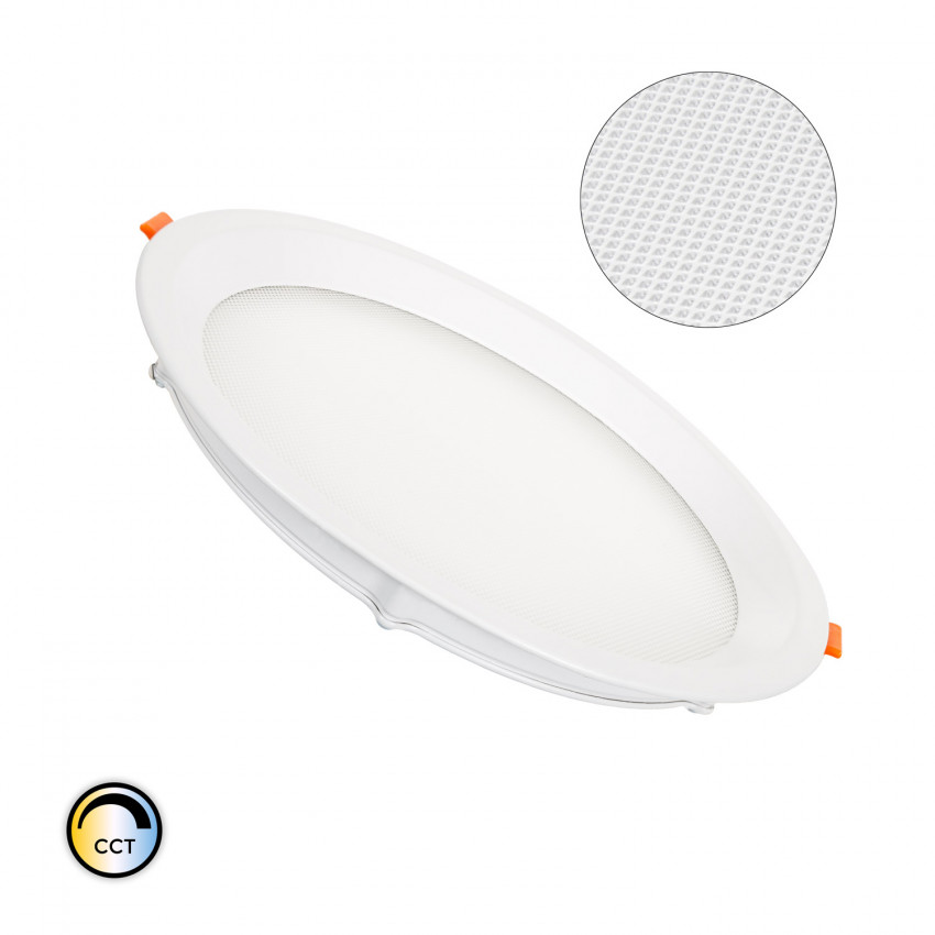 Producto de Placa LED 20W CCT Seleccionable Circular Slim Microprismático (UGR17) LIFUD Corte Ø 205 mm