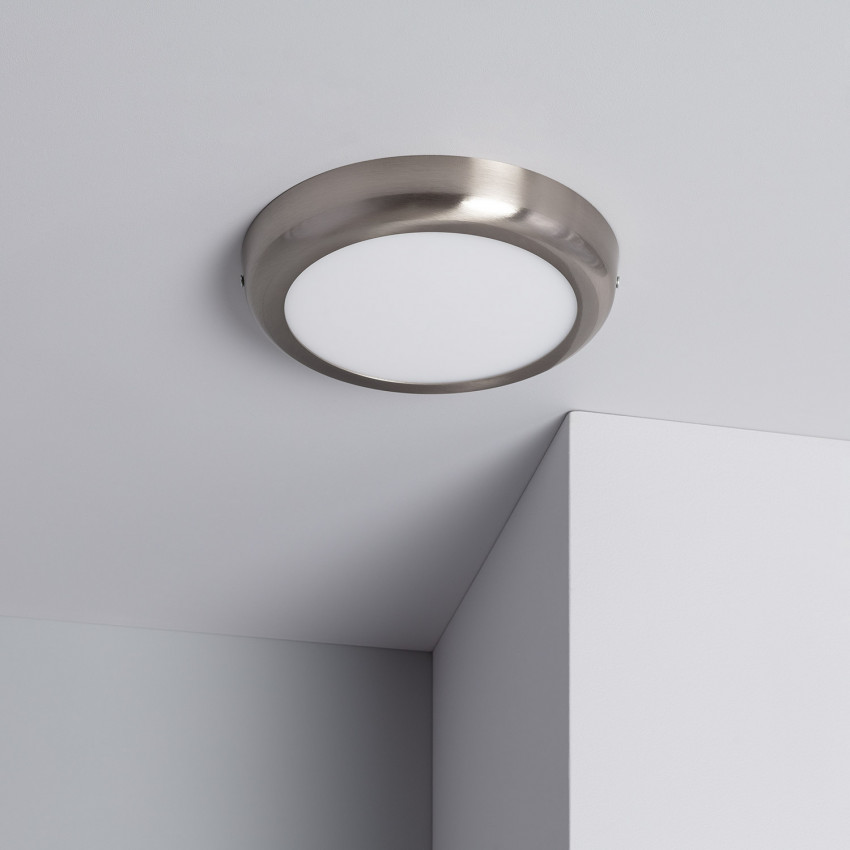 Produto de Plafón LED 18W Circular Metal Ø225 mm Design Silver