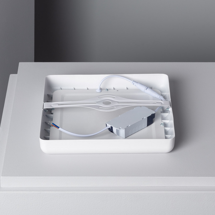 Produto de Plafón LED 18W Quadrado Metal 225x225 mm Design White