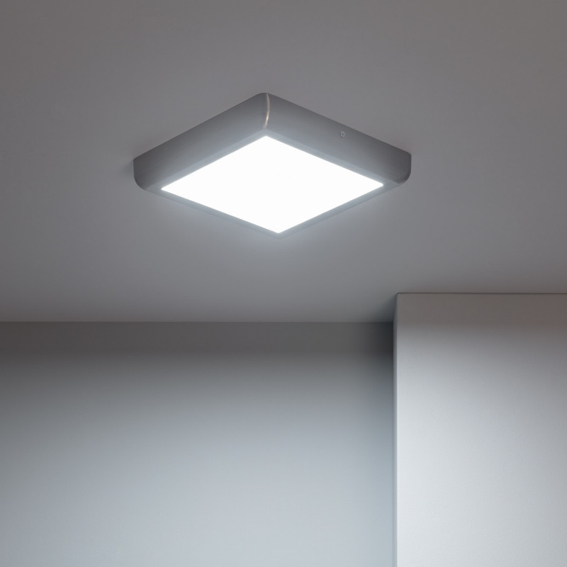 Producto de Plafón LED 18W Cuadrado Metal 225x225 mm Design Silver 