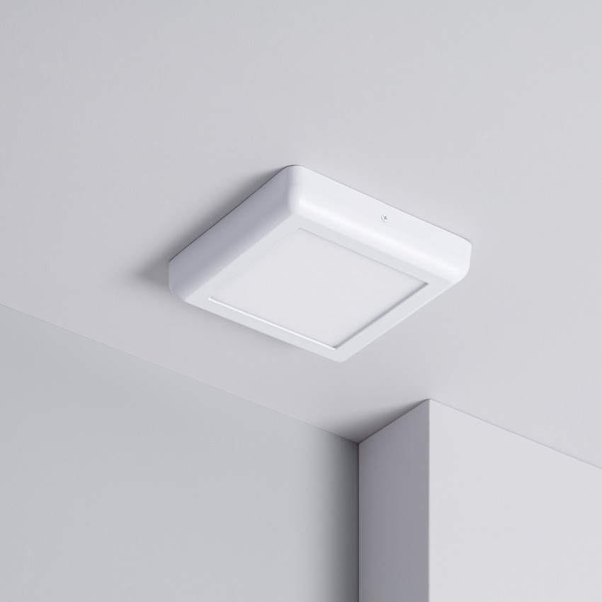 Plafón LED 12W Quadrado de Metal 178x178 mm Design White
