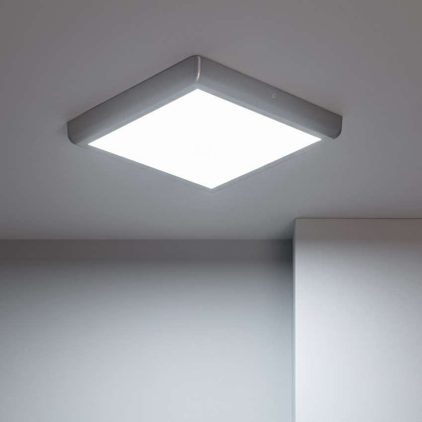 Placa Superfície LED Quadrada Silver Design 24W