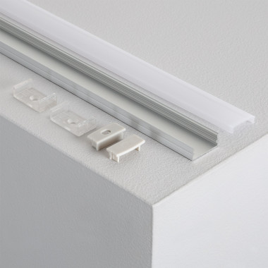 Producto de Perfil de Aluminio Superficie 2m para Doble Tira LED hasta 20 mm