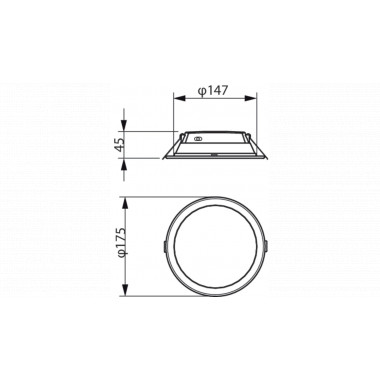 Producto de Downlight LED 12W CCT PHILIPS Ledinaire Slim Corte Ø 150 mm DN065B G4