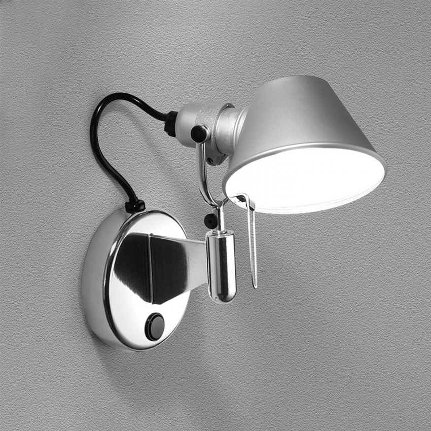 Lámpara de Pared LED Tolomeo Micro Faretto con Interruptor Regulable ARTEMIDE