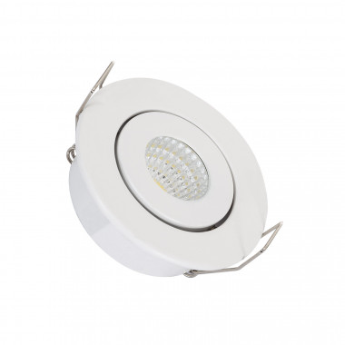 Foco Downlight LED COB Direccionável Circular 1W Branco Blanco Corte Ø 44 mm