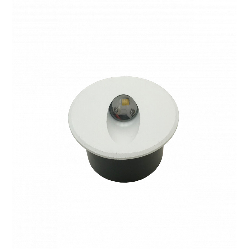 Baliza de Parede LED 3W de Alumínio Circular Oval Wabi Branca