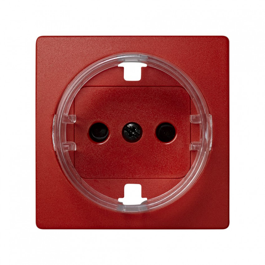 Producto de Módulo Tapa con Dispositivo de Seguridad para la Base de Enchufe Schuko Rojo SIMON 73 LOFT 73041