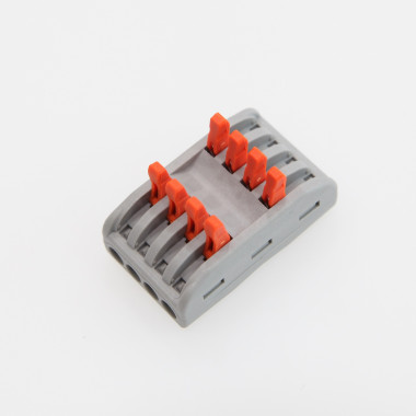 Producto de Pack 10 Conectores Rápidos 4 Entradas y 4 Salidas SPL-4 para empalme Cable Eléctrico de 0.08-4mm²