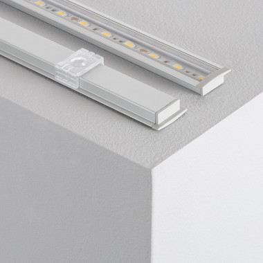 Perfil de Aluminio para Estantería con Tapa Continua para Tira LED hasta 12  mm - efectoLED