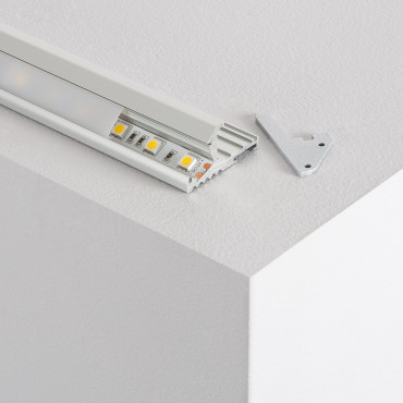 Product Perfil de Alumínio para Escada Dupla Iluminação 1m para Duas Fitas de LED Até 10mm