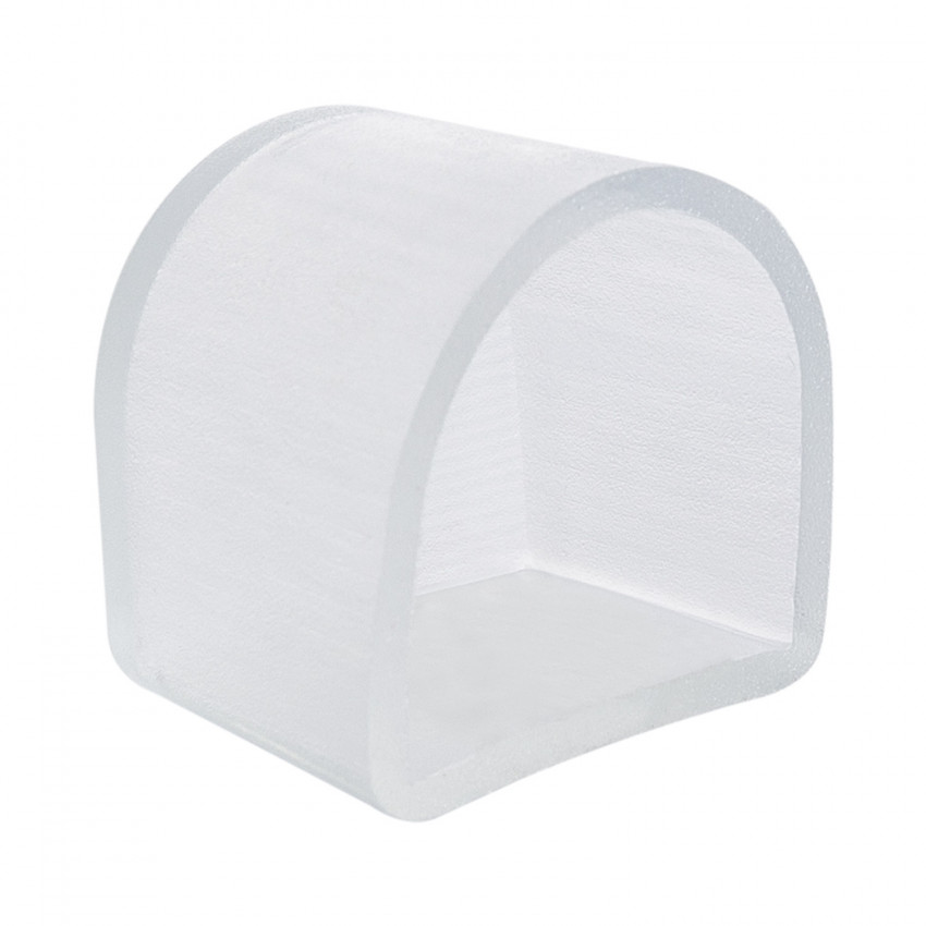 Tapón Final Neón LED 7.5 W/m Monocolor 220V AC 120 LED/m Semicircular 180º IP67 a Medida Corte cada 100 cm