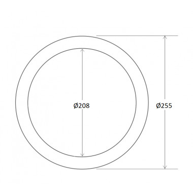 Producto de Aro Supletorio Cubre Hueco para Downlight Ø208-255mm