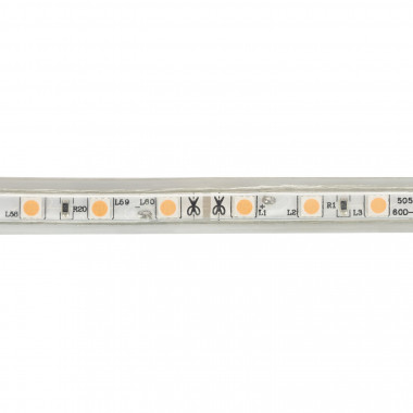 Producto de Tira LED 220V AC 60 LED/m Rosa IP65 a Medida Ancho 14mm Corte cada 100 cm