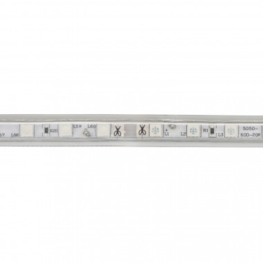 Producto de Tira LED 220V AC 60 LED/m Amarillo Ámbar IP65 a Medida Ancho 14mm Corte cada 100 cm