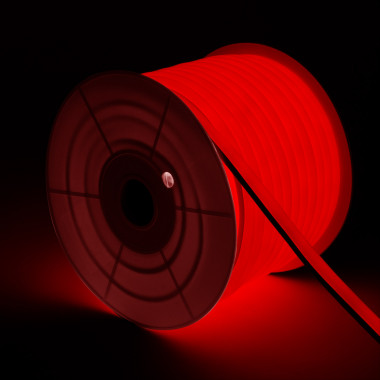 Producto de Tira Neón LED 7.5 W/m Regulable 220V AC 120 LED/m Semicircular 180º Rojo IP67 a Medida Corte cada 100 cm