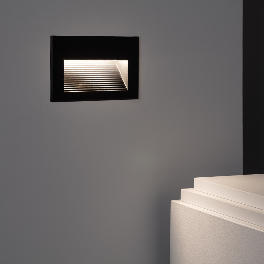 Producto de Baliza Exterior LED 5W Empotrable Pared Negro Goethe Horizon