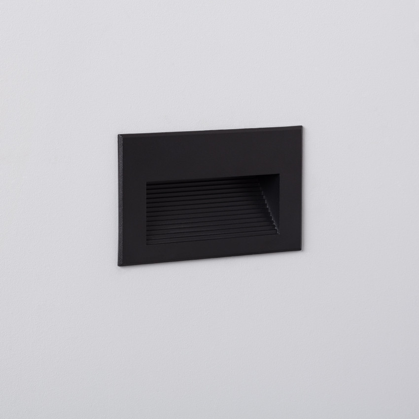 Baliza Exterior LED 5W Empotrable Pared Negro Goethe Horizon